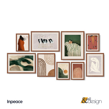 Minimalist Boho Framed Gallery Wall Art Set | Inpeace
