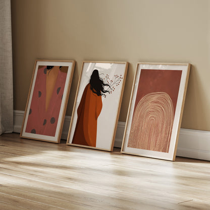 Minimalist Boho Framed Gallery Wall Art Set | Inpeace