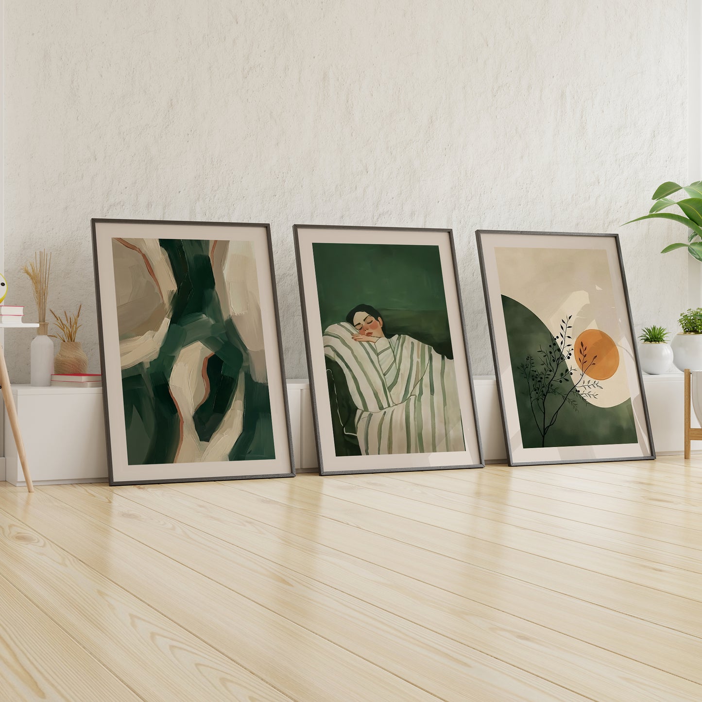 Minimalist Boho Framed Gallery Wall Art Set | Inpeace