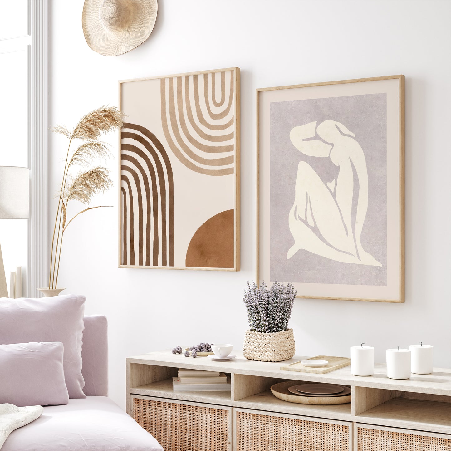 Minimalist Boho Framed Gallery Wall Art Set | Inpeace