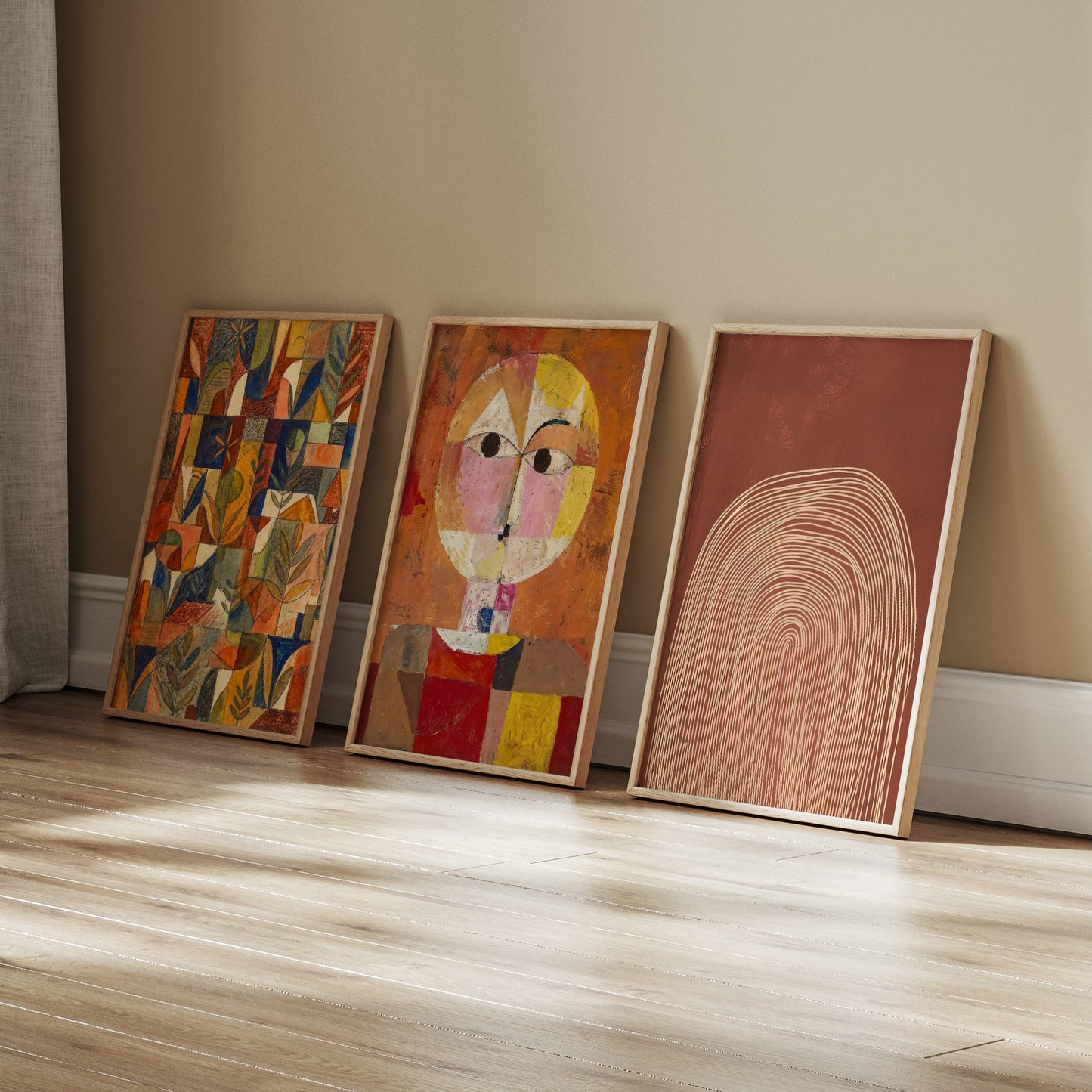 Modern Eclectic Gallery Wall Set. Framed Abstract Wall Art for Living Room | Persuna