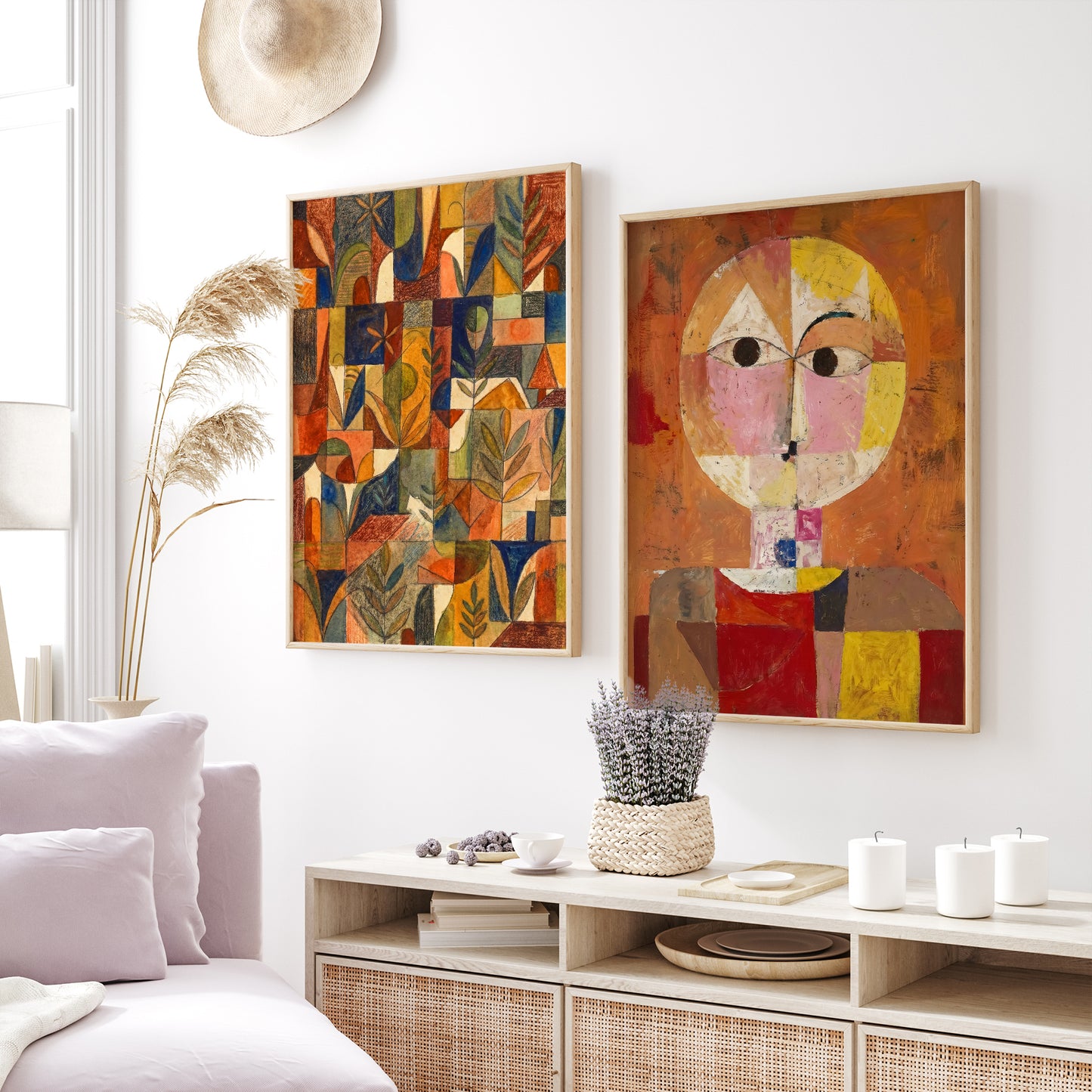 Modern Eclectic Gallery Wall Set. Framed Abstract Wall Art for Living Room | Persuna