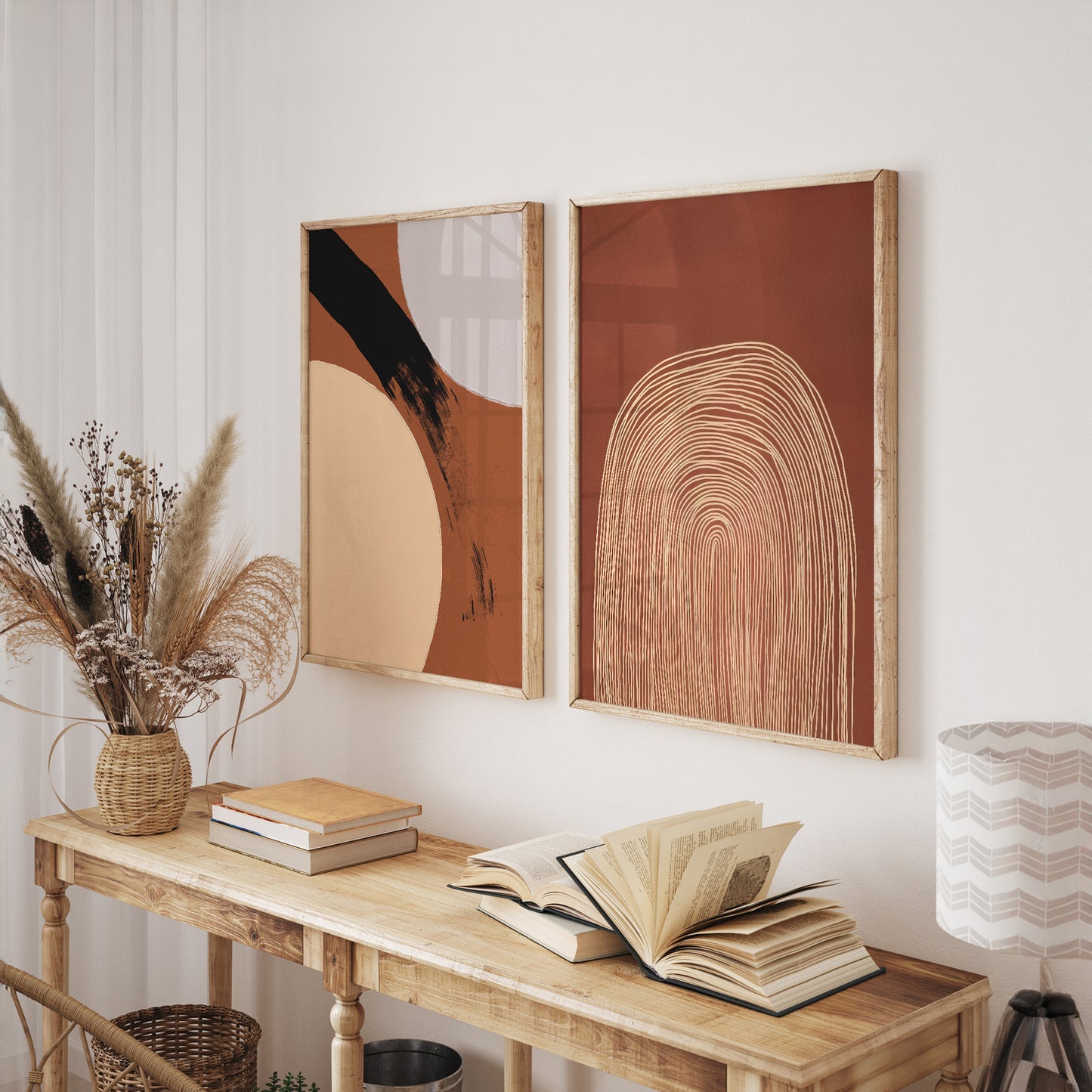 Modern Eclectic Gallery Wall Set. Framed Abstract Wall Art for Living Room | Persuna