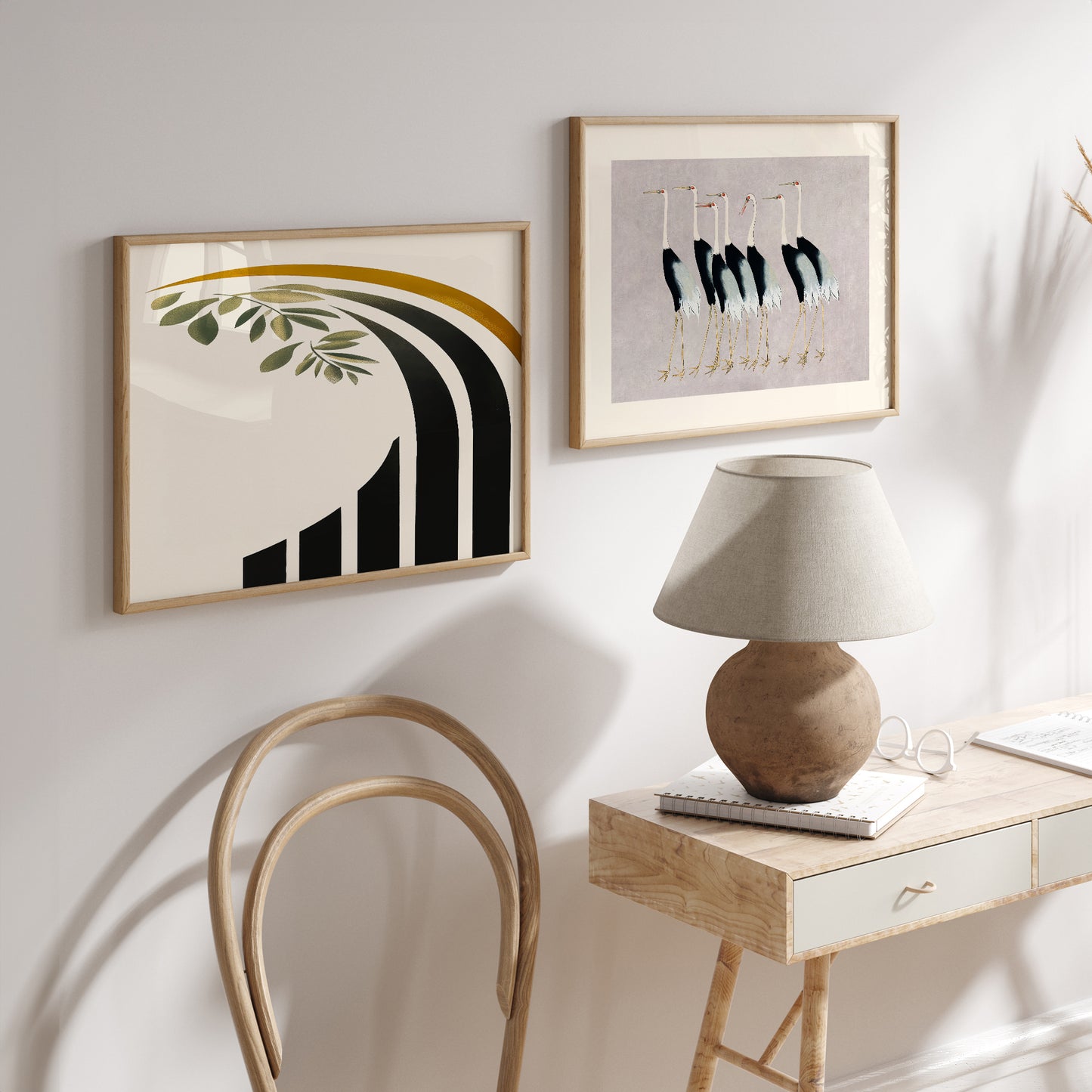 Modern Eclectic Gallery Wall Set. Framed Abstract Wall Art for Living Room | Persuna