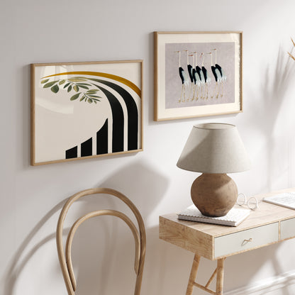 Modern Eclectic Gallery Wall Set. Framed Abstract Wall Art for Living Room | Persuna