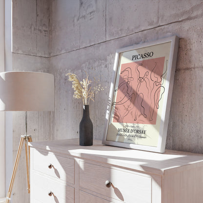 Picasso & Matisse Inspired Framed Wall Art Set | Mid Century Modern Gallery Wall Decor