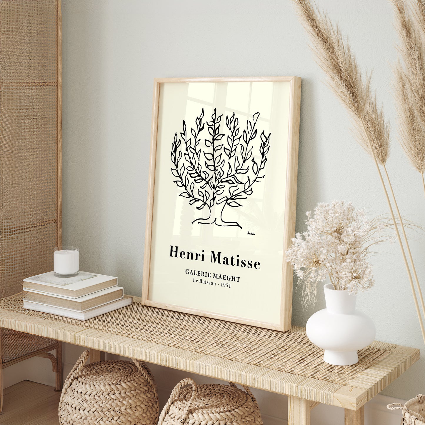 Picasso & Matisse Inspired Framed Wall Art Set | Mid Century Modern Gallery Wall Decor