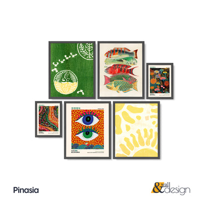 Japanese Pop Art Framed Wall Art Set of 6 | Pinasia