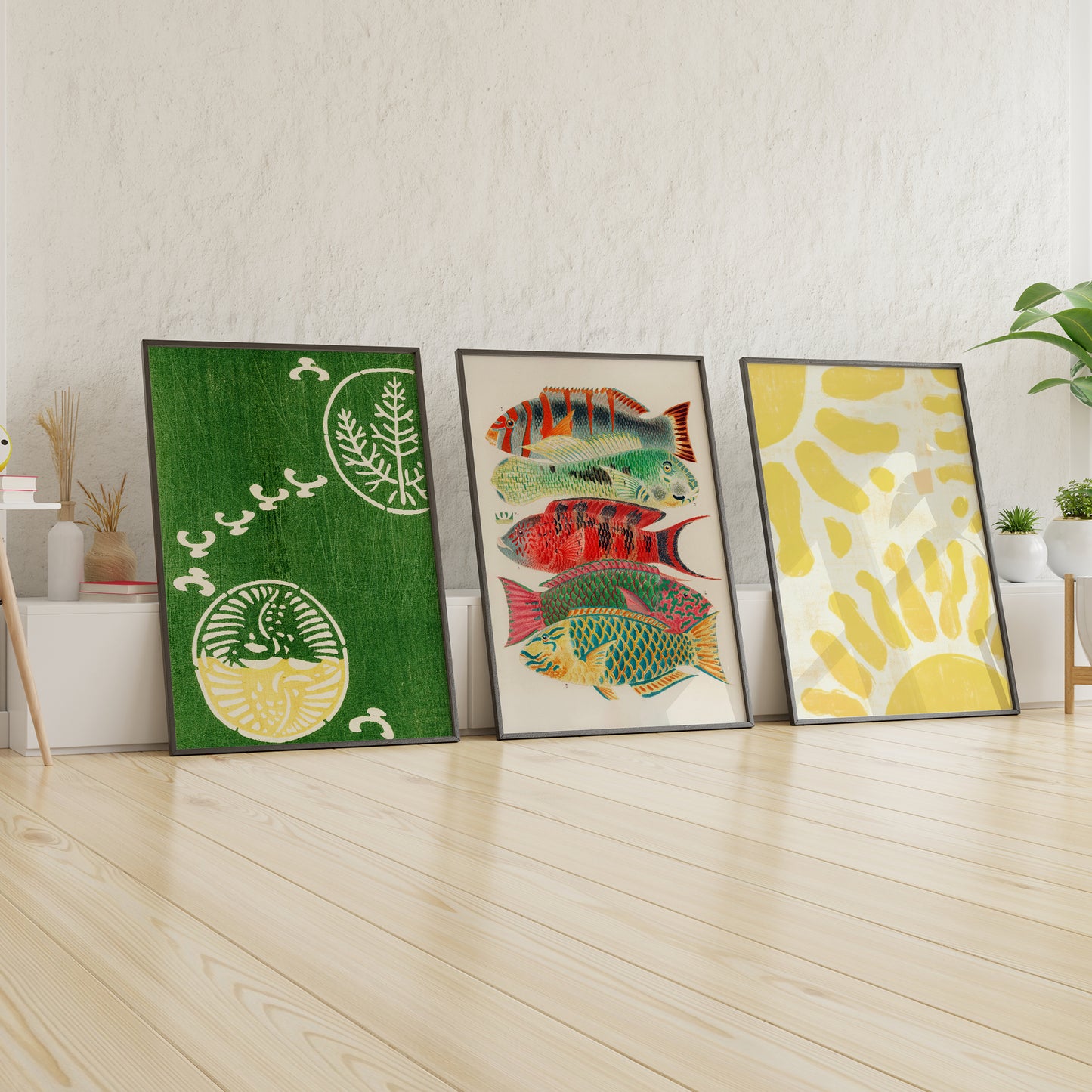 Japanese Pop Art Framed Wall Art Set of 6 | Pinasia