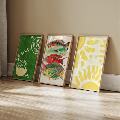 Japanese Pop Art Framed Wall Art Set of 6 | Pinasia