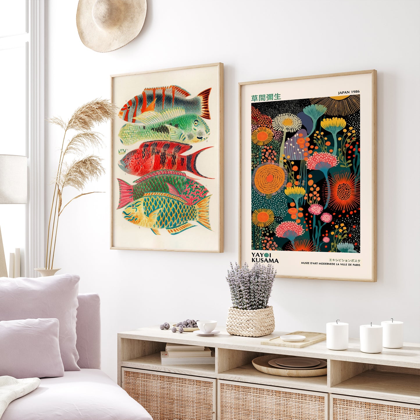 Japanese Pop Art Framed Wall Art Set of 6 | Pinasia