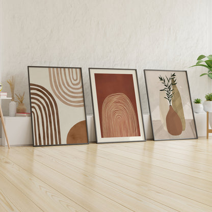6 Pieces Boho Gallery Wall Set - Abstract, Botanical, and Figurative Wall Art Collection | Rearose