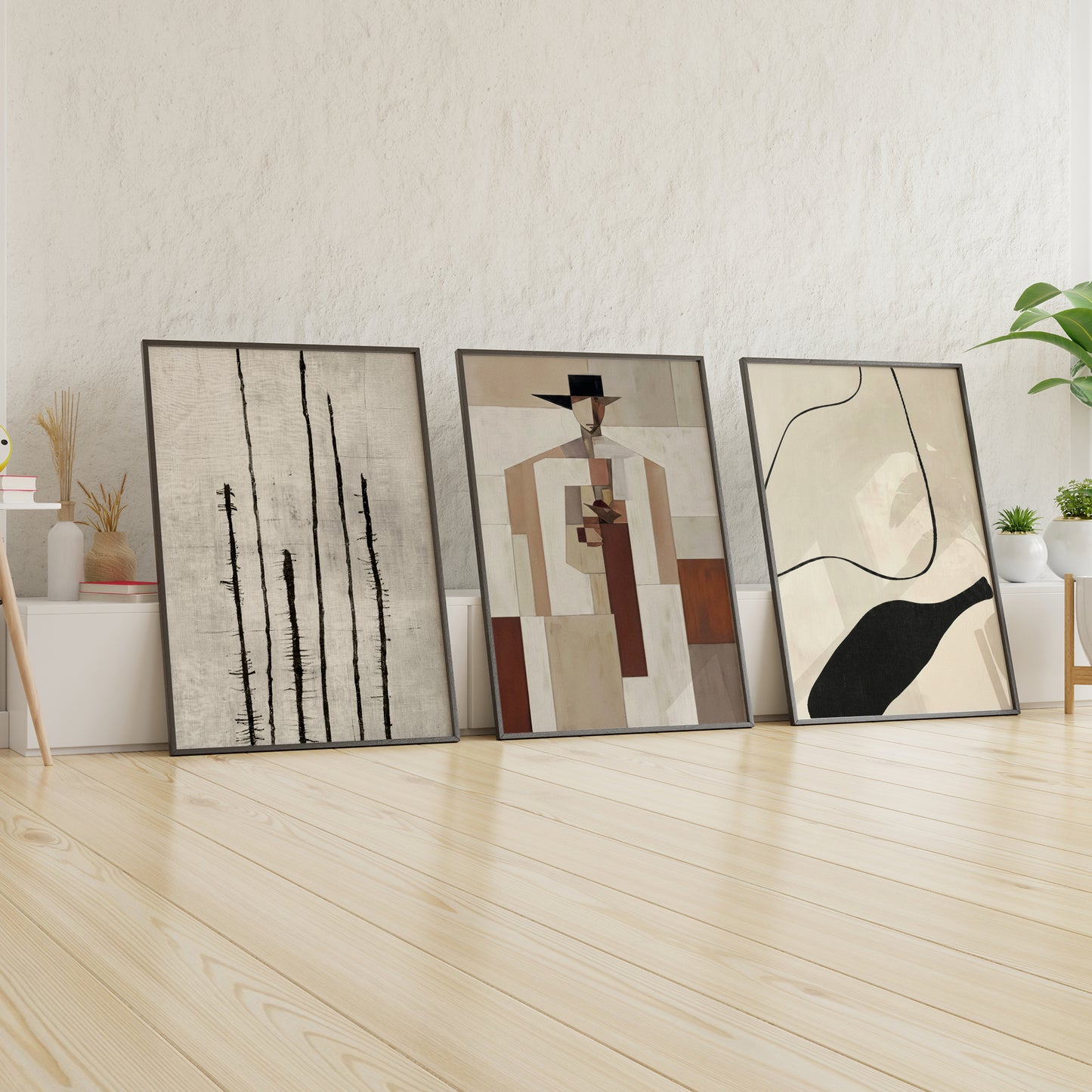 Modern Eclectic Gallery Wall Set of 11 Framed Art Prints | Abstract & Minimalist Wall Decor
