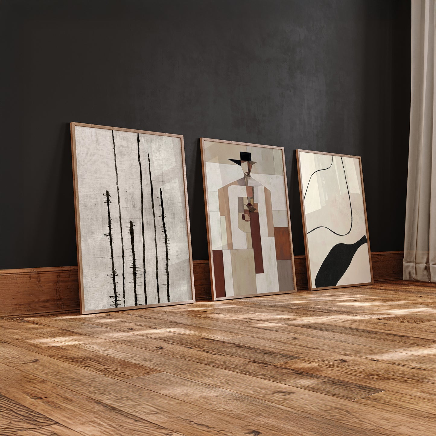 Modern Eclectic Gallery Wall Set of 11 Framed Art Prints | Abstract & Minimalist Wall Decor