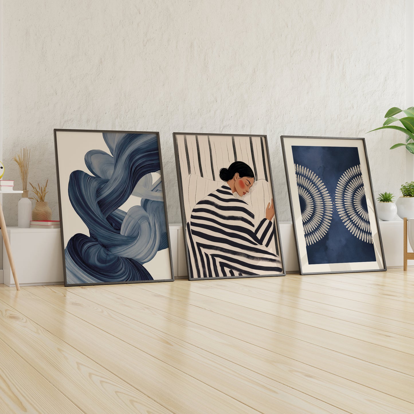 Modern Eclectic Gallery Wall Set of 11 Framed Art Prints | Abstract & Minimalist Wall Decor