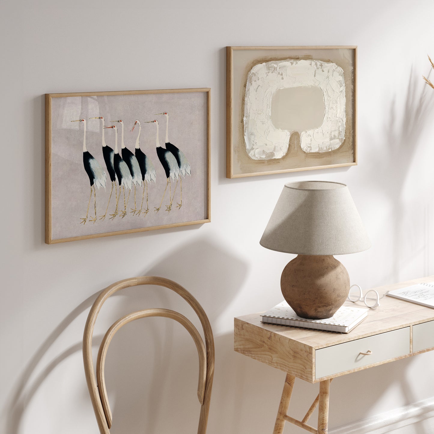 Modern Eclectic Gallery Wall Set of 11 Framed Art Prints | Abstract & Minimalist Wall Decor