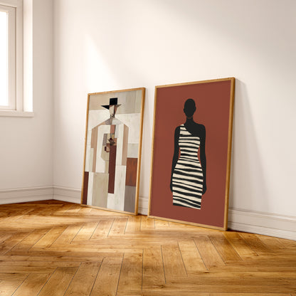 Modern Eclectic Gallery Wall Set of 11 Framed Art Prints | Abstract & Minimalist Wall Decor