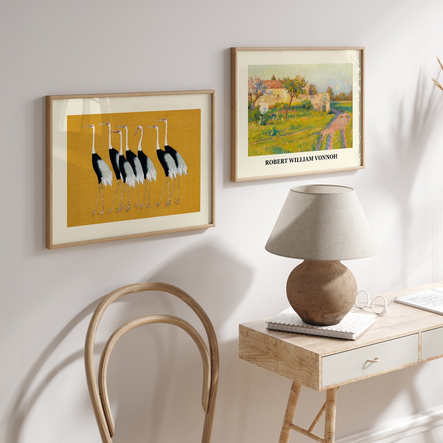 Verdisson Art Gallery Wall Set of 9 Pieces - Mixed Masterpieces (Klee, Koson, Vonnoh, Cranes, Portrait)