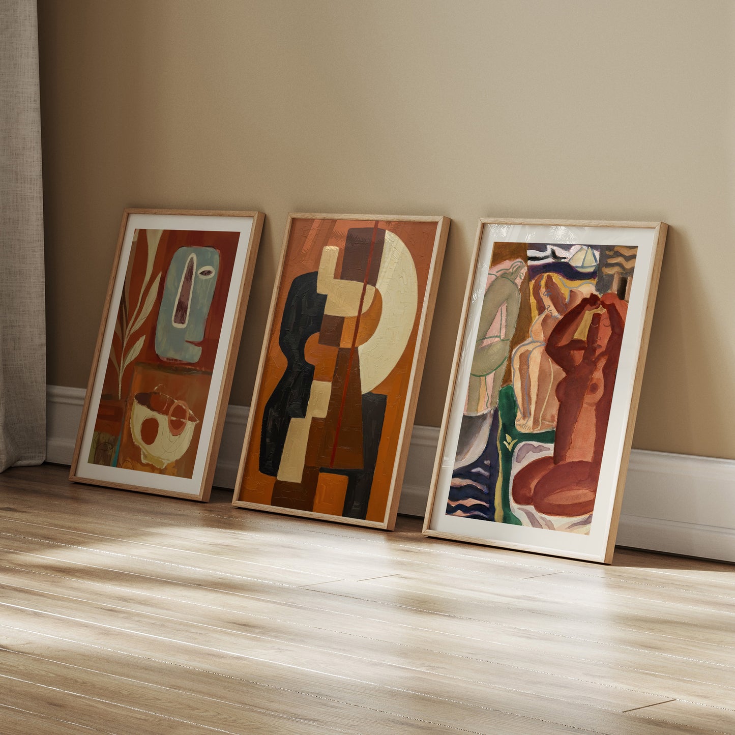 Westrakt Curated Framed Wall Art Gallery Set - 9 Mid-Century & Abstract Prints
