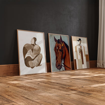 Westrakt Curated Framed Wall Art Gallery Set - 9 Mid-Century & Abstract Prints