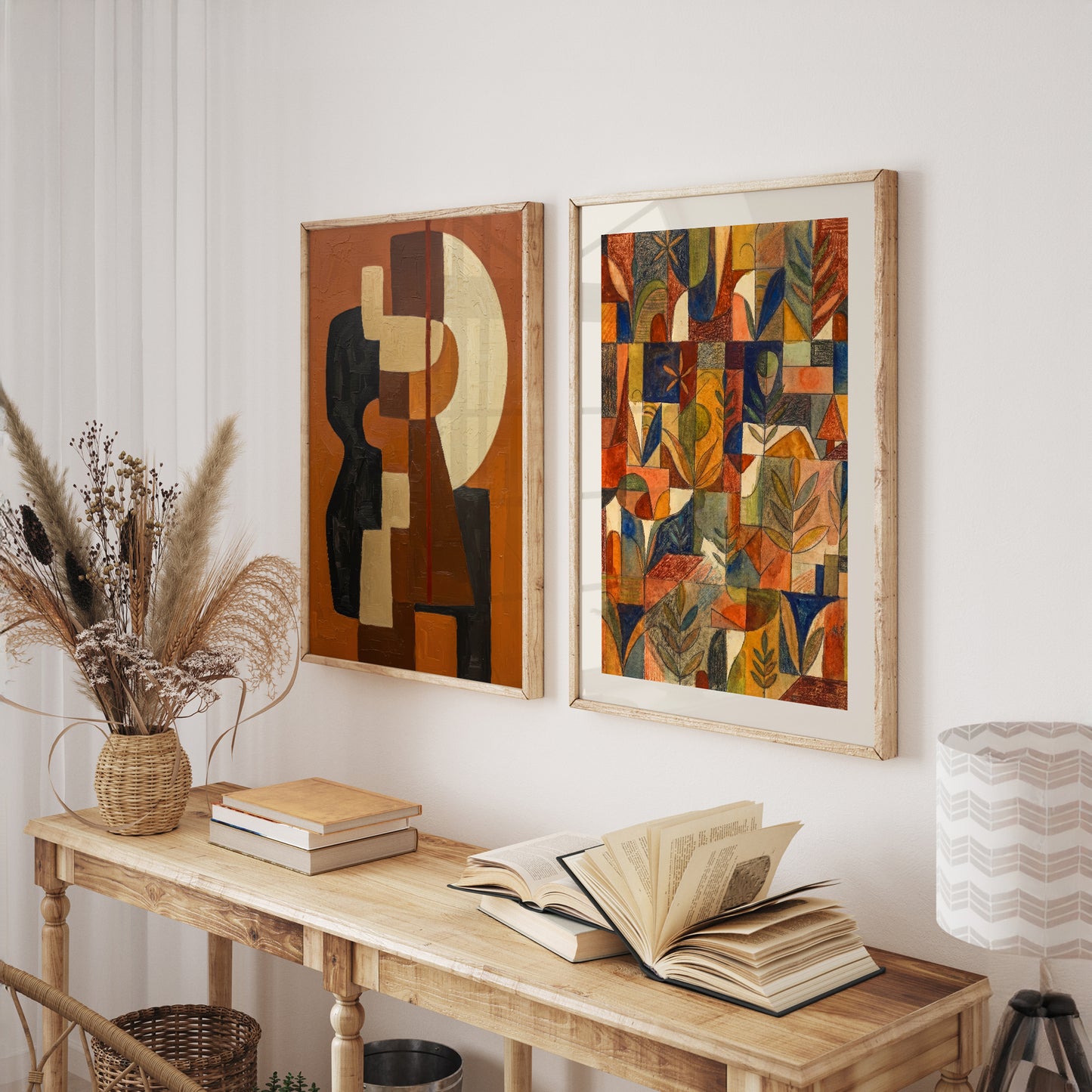 Westrakt Curated Framed Wall Art Gallery Set - 9 Mid-Century & Abstract Prints