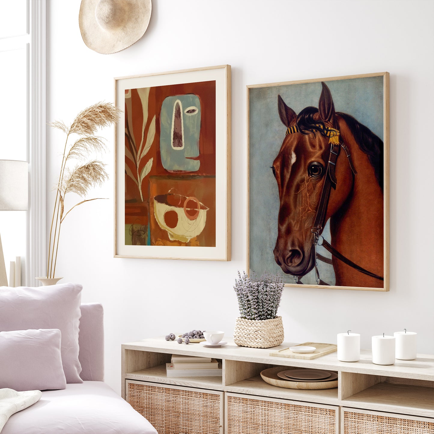 Westrakt Curated Framed Wall Art Gallery Set - 9 Mid-Century & Abstract Prints