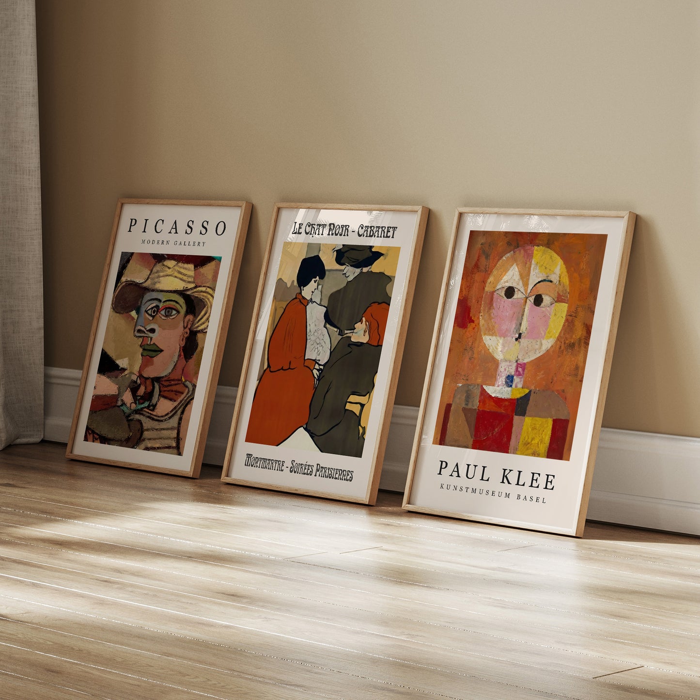 Burnt Orange Gallery Wall Set with Eclectic Curated Wall Art Prints Bundle, Ready to Hang Organic Modern Living Room Wall Decor