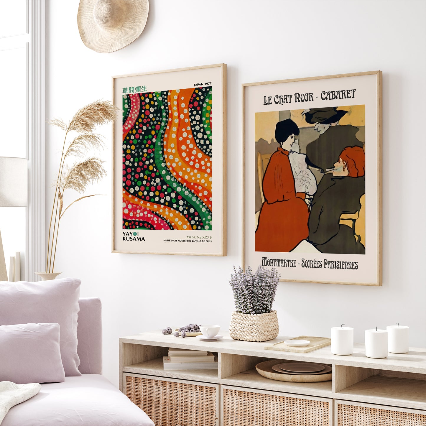 Burnt Orange Gallery Wall Set with Eclectic Curated Wall Art Prints Bundle, Ready to Hang Organic Modern Living Room Wall Decor