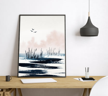 Free Soul - 6 Pieces Nautical Watercolor Gallery Wall Set FRAMED