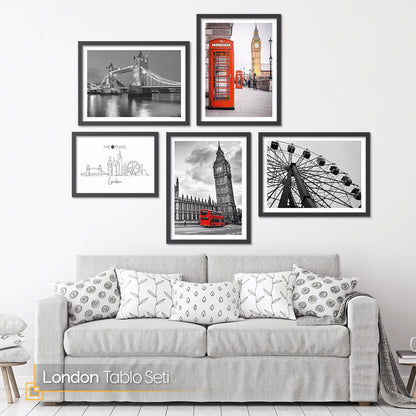 London City - Landscape Photography Wall Art Set of 5 FRAMED