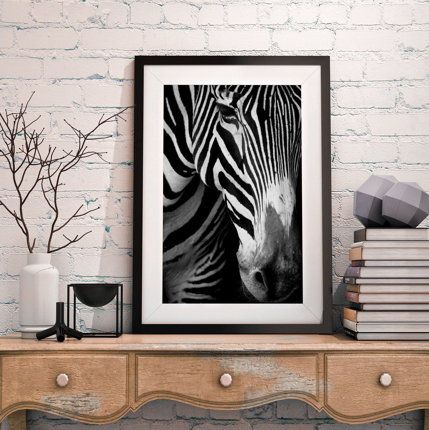 Zebras 3 Pieces FRAMED Prints Wall Art Poster Set