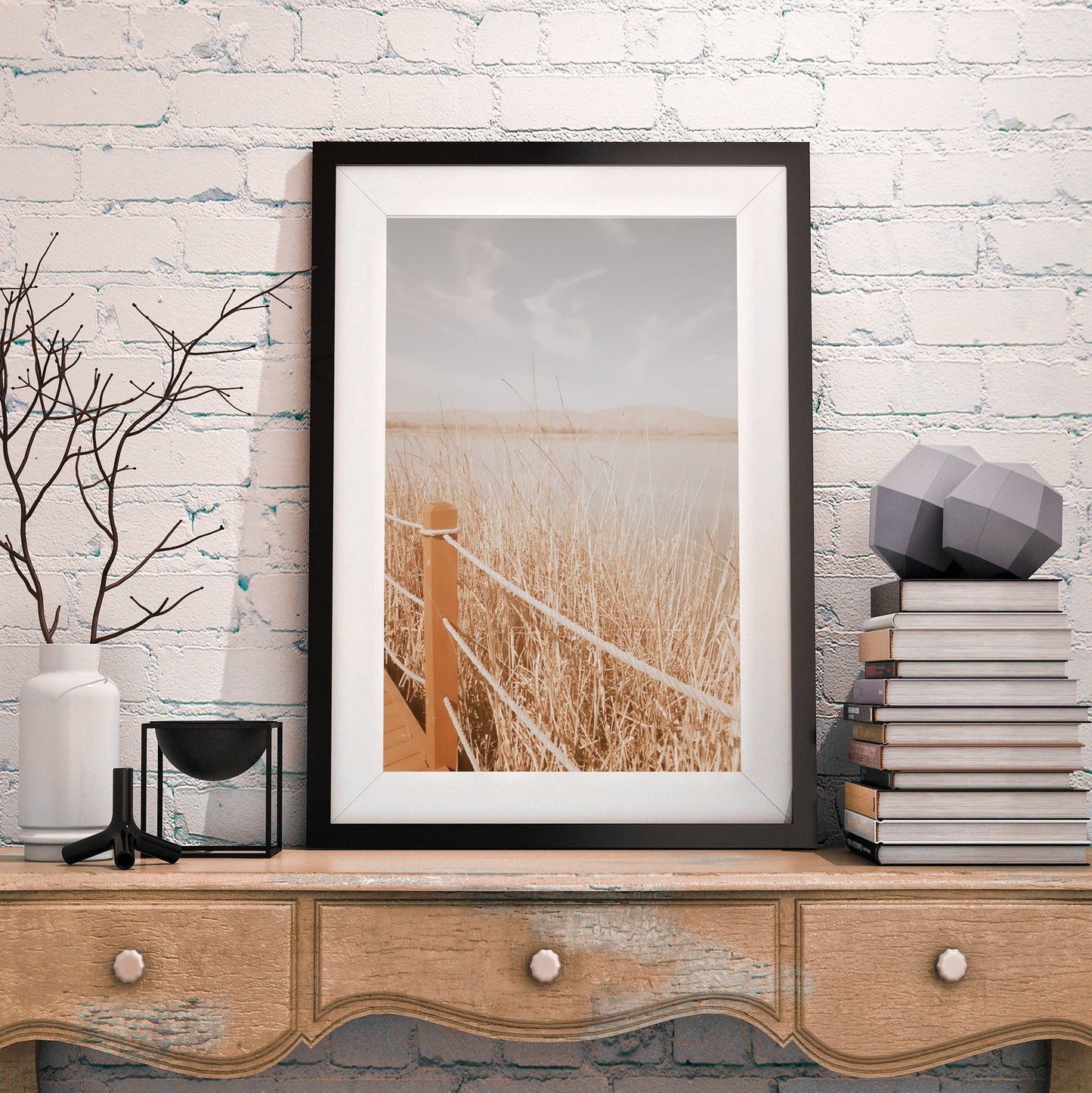 Sillage 3 Pieces Pampas Grass Prints FRAMED Wall Art Set