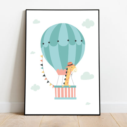 Flaying Panda - Framed Nursery Wall Art Set of 3 Pieces