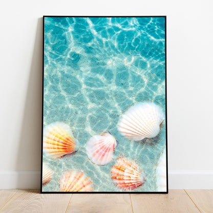 Summer Vibe - Wooden FRAMED Ocean Poster Set of 3 Pieces