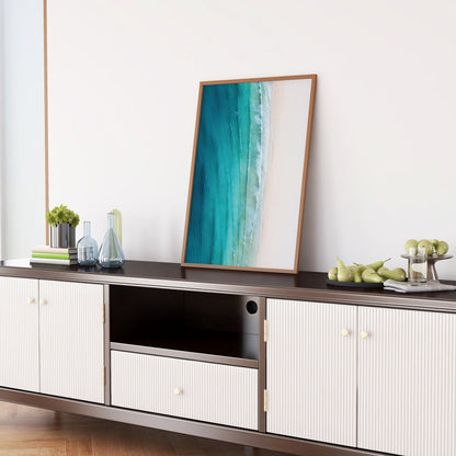 Summer Vibe - Wooden FRAMED Ocean Poster Set of 3 Pieces