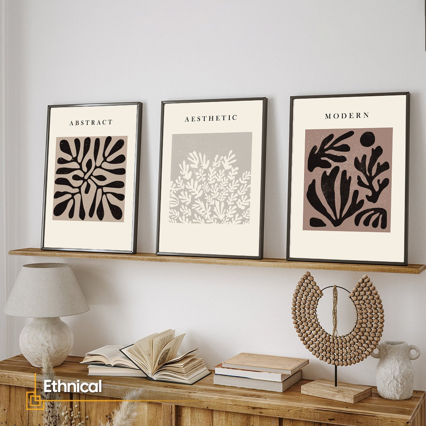 FRAMED Matisse Print Set of 3 Abstract Line Art Gallery Wall Decor Frame Wall Art Home Artwork Decoration for Living RoomBedroom