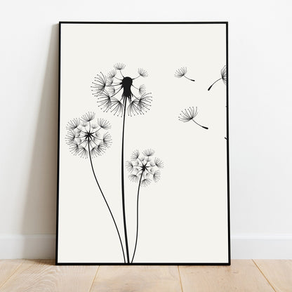Dandelion - Framed Dandelion Wall Art Set Of 5 Pieces