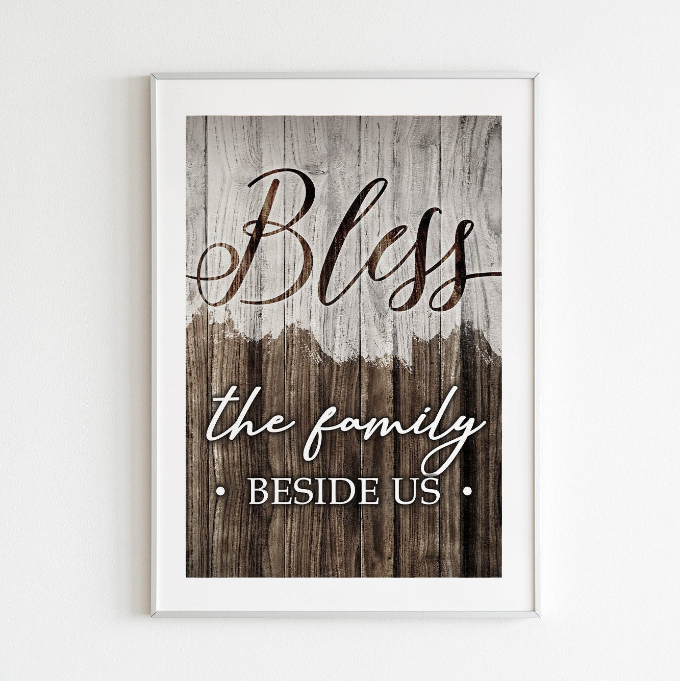 Bless FRAMED Print Set of 3 Rustic Wall Art Gallery Wall Set Framed Wall Art Home Artwork Decoration for Living RoomBedroom