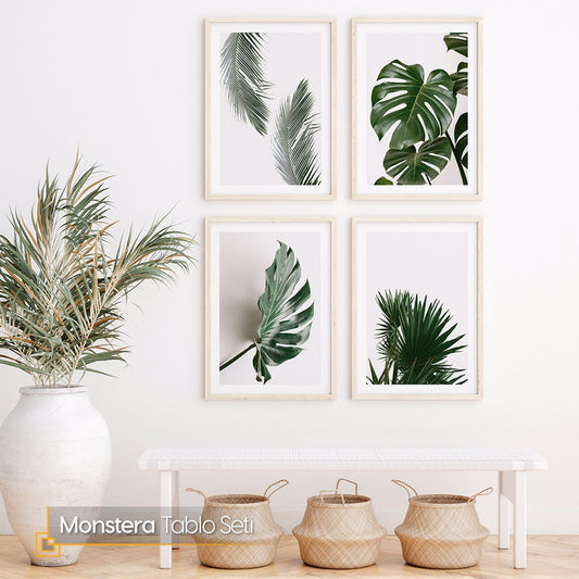 Monstera 4 Pieces FRAMED Wall Art Posters