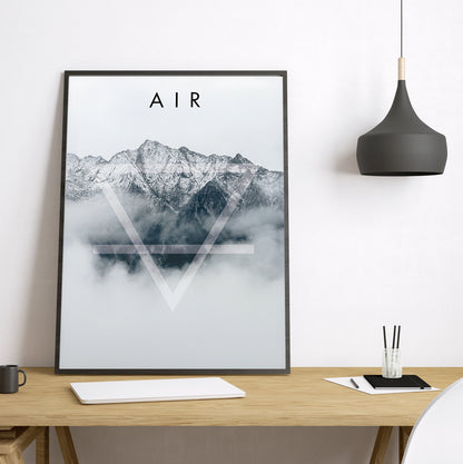 Four Elements - Wall Art FRAMED Nature Art Set of 4 Pieces