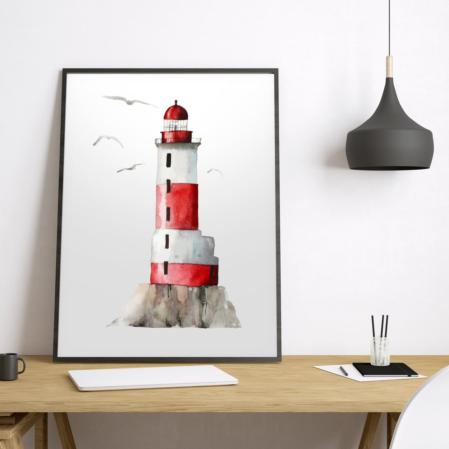 Mar in Blue - Nautical Wall Art Set of 4 Pieces FRAMED