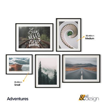 Adventures - Landscape FRAMED Wall Art 5 Piece Gallery