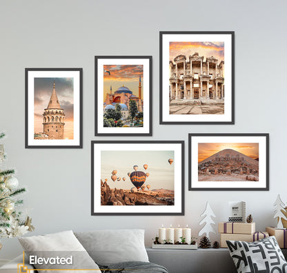 Elevated - Historical FRAMED Art Print Gallery Wall Art Set Of Turkey