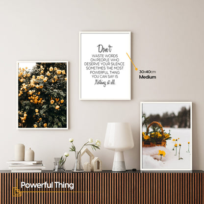 Powerful Thing - FRAMED Floral Print Art Gallery Wall Print Set of 3 Pieces