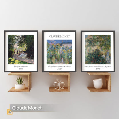 Claude Monet - Monet Prints FRAMED 3 Piece Wall Art