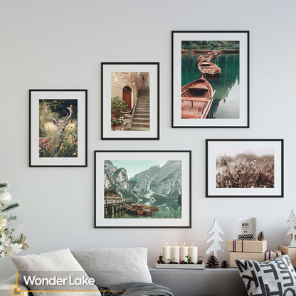 Wonder Lake - Neutral Landscape Gallery Wall Set of 5 Pieces FRAMED
