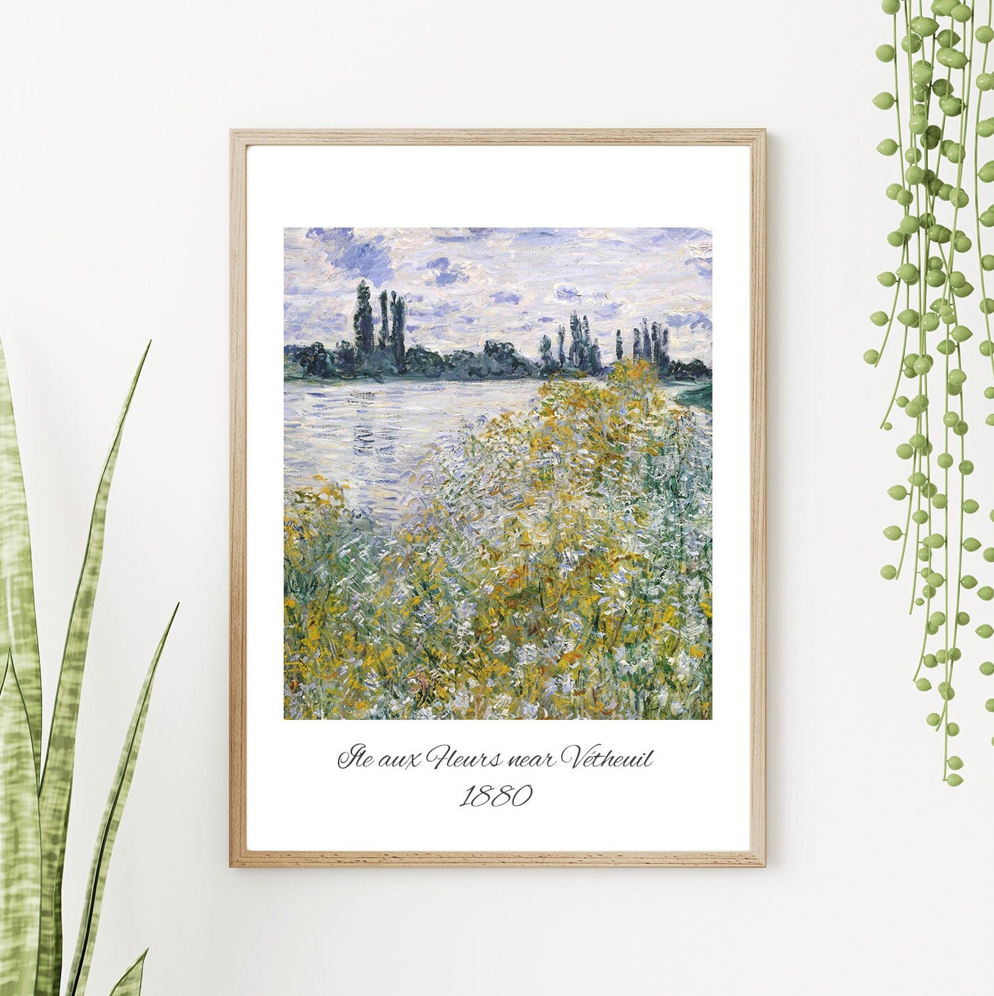 Claude Monet Prints FRAMED 3 Piece Wall Art Gallery Monet Framed Gallery Wall Art FRAMED Abstract Print Set Wooden Framed Wall Gallery