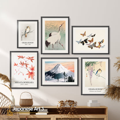 Japanese Art 3 - FRAMED Japanese Wall Art Gallery Wall Set