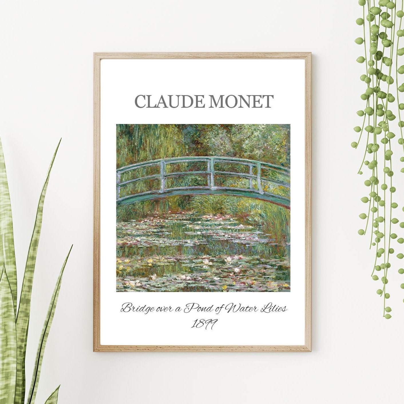 Claude Monet Prints FRAMED 3 Piece Wall Art Gallery Monet Framed Gallery Wall Art FRAMED Abstract Print Set Wooden Framed Wall Gallery