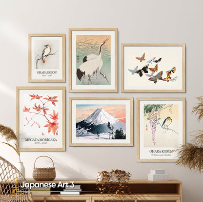 Japanese Art 3 - FRAMED Japanese Wall Art Gallery Wall Set